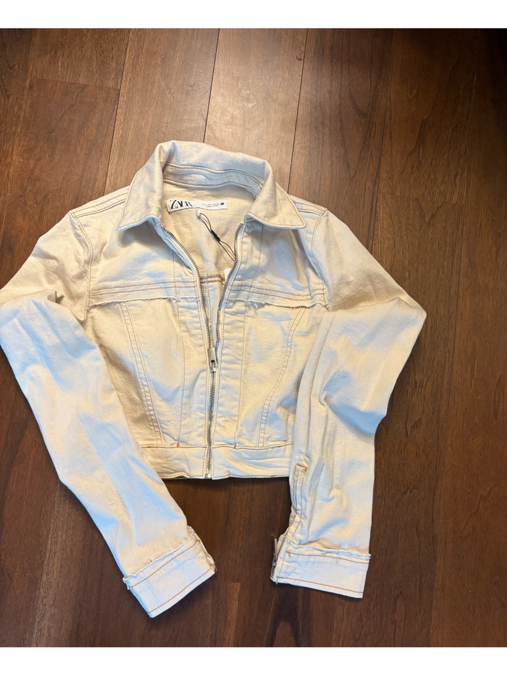 NWT Zara Cropped Jean Jacket